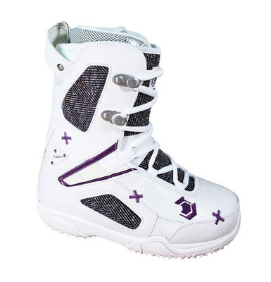 $200 Northwave Freedom Snowboard Boots White Wmn 4.5 or Y 2.5 + Burton decal z53
