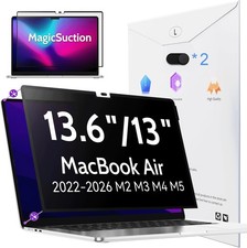 Privacy Screen for MacBook Air 13.6/13 Inch 2022-2026 with Anti Spy Black Prot