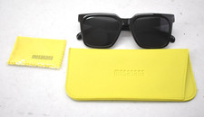 Mosanana Oversized Square Womens Black Sunglasses With Yellow Case MS51917