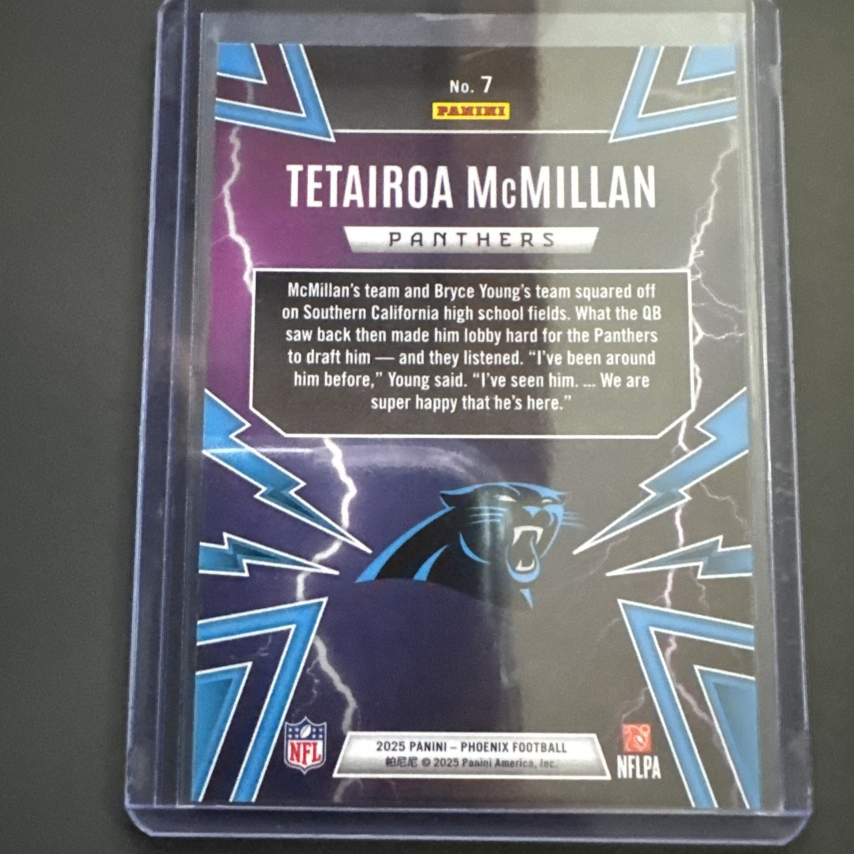 2025 Phoenix Tetairoa McMillan Thunderbirds RC Rookie Silver #7