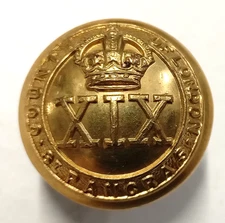 WWI Era 19th County Of London St Pancras Regiment Officers 19mm Gilt Button