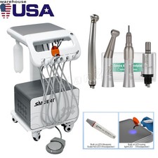 Portable Dental Mobile Delivery Unit System with Air Compressor/Handpiece Kit 4H