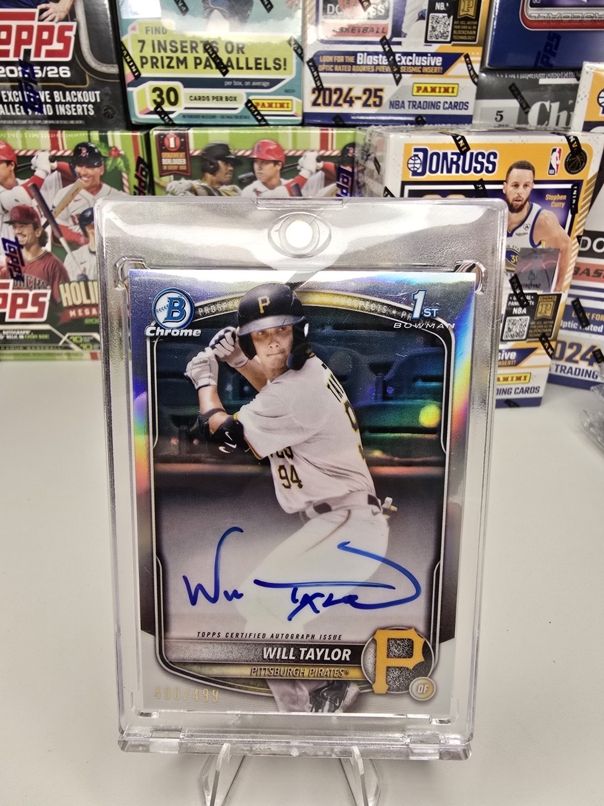 2025 Bowman Chrome 1st Refractor Auto Will Taylor 490/499 PIRATES
