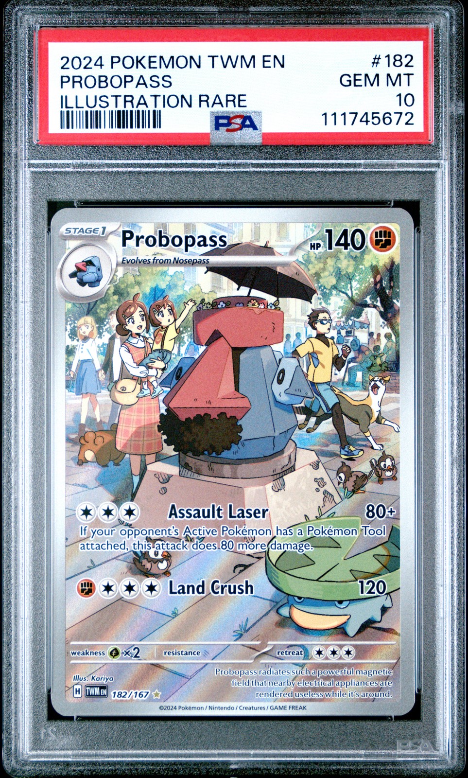2024 Pokemon Twm EN-Twilight Masquerade Probopass Illustration Rare 182