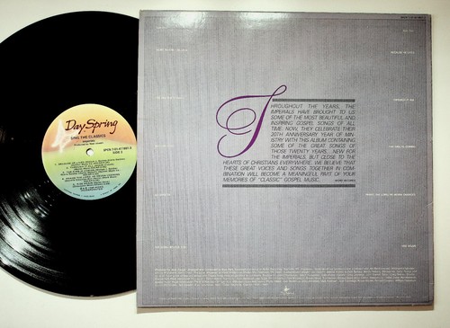 The Imperials Sing the Classics Vinyl Record DaySpring SPCN 7-01-411801-3 - Picture 2 of 2