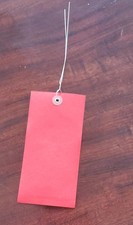  8 Tyvek Tags Red, 6-1/4" x 3-1/8", With Wire, 200 / Pack