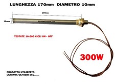 CANDELETTA RESISTENZA  STUFA PELLET 10x170mm Racc 3/8 LAMINOX OLIVIERI CARINCI H