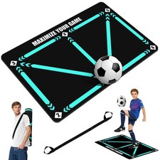 Fußballmatte, 60x90cm Fussball Matte Ballkontrolle, Fußball Schritt Trainings...