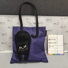 NEW  US STOCK & SHIP Anna Sui Portable Tail Tote Bag Black Cat ASA