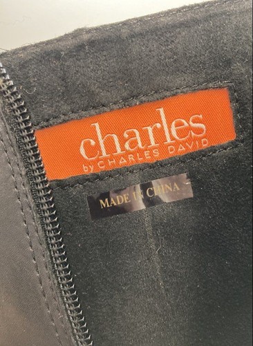 Women's Charles By Charles David Size 8.5 Black Leather Heeled Boots - Picture 7 of 8