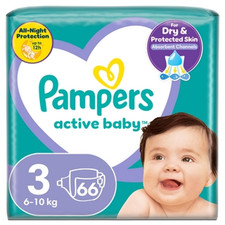 Pampers Active Baby luiers maat 3, 66 stuks, 6-10 kg Procter & Gamble