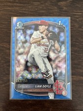 2025 Bowman Draft Liam Doyle Blue Geometric Refractor #150/150 1st Bowman Card