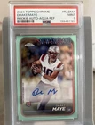2024 Topps Chrome Drake Maye Aqua Refractor Rookie Auto /199 #RA-DMA PSA 9!