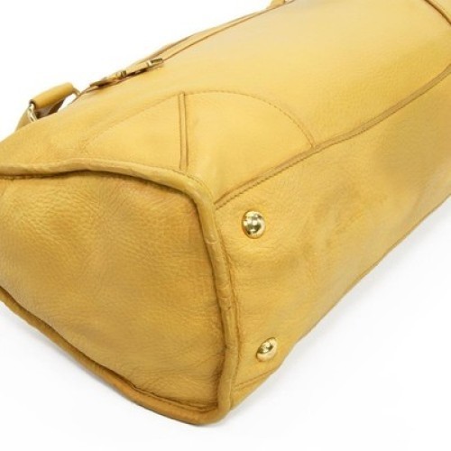 Authentic Prada 2-Way Shoulder Bag for Women, Yellow, Logo, Genuine Leather AUTH thumbnail 7
