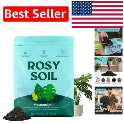 Organic Indoor Potting Soil Mix - 8qt Biochar-Enriched for Thriving Houseplants