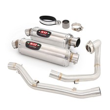 Per SUZUKI DRZ400 2000-2025 Impianto di Scarico Completo Anteriore Mid Link Tubo Marmitta Punte