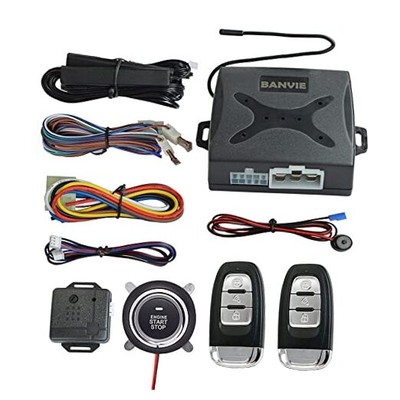 BANVIE   Passive keyless Entry Car Alarm System +   Remote Engine Starter +   