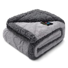 Waterproof Pet Blanket, Liquid Pee Proof Dog Blankets S 40" x28" Light Grey
