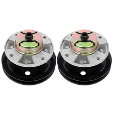 2 Spindle Assembly w/ Pulley for John Deere AM121342 AM121229 48" 54" Decks