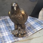 Eagle Bird Metal Figurine Statue with Metal Finish on Rock Base — photo 5