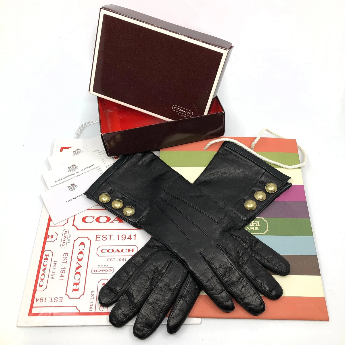 Coach Leather Gloves & Mittens for Women for sale - eBay