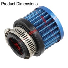 DE 25mm Sportluftfilter Auto Motor Luftfilter Performance Airfilter Filtre Blau