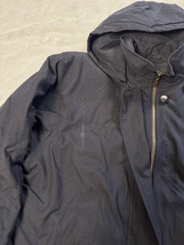 London Fog Men's Jacket Coat Bomber Track Insulated Lining Removeable Hood Sz L - Picture 2 of 9