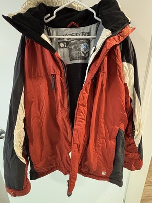 Ripzone Men s Snowboard Ski Jacket Waterproof 10,000mm Hooded Red Black Large