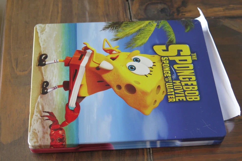 SPONGEBOB SQUAREPANTS OUT OF WATER THE MOVIE BLU-RAY DVD IN STEELBOOK RARE - Image 3 of 4