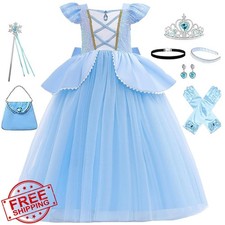 WYB Blue Princess Costume Dress Up Clothes for Girls w/ Accessories