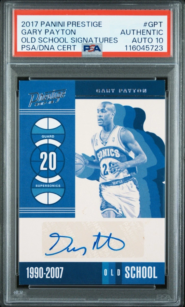 Panini Gary Payton Basketball Autographed Sports Trading Cards