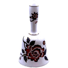 Crown Staffordshire Fine Bone China Bell — Danbury Mint England Floral