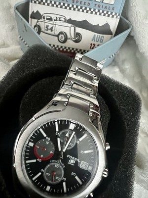 Fossil Men's Chronograph Watch Stainless Steel Case, 100M Water-Resistant