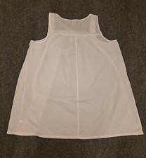 Croft Barrow Nightgown Womens 4X White Sleeveless Seersucker Lace Sleepwear