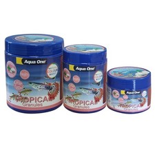 Aqua One Tropical Granules Pellets With Garlic Aquarium Fish Food 3 Sizes