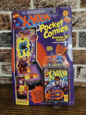 ToyBiz X-Men Pocket Comics Asteroid M Playset w/ Magneto & Beast Figures