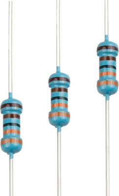 3.3K Ohm Resistor 1/4 Watt 0.25W 1 Tolerance Metal Film Fixed Resistor 100pcs