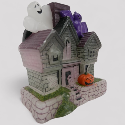 Vintage 90s Haunted House Halloween Candle Wax Decoration Ghost Bat Pumpkin VTG - Picture 8 of 17