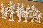 Vintage MARX GERMAN SOLDIERS Lot Light Grey