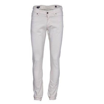 Faconnable Men's Pants Slim Skinny Pants Off White Cotton US 30 Size S