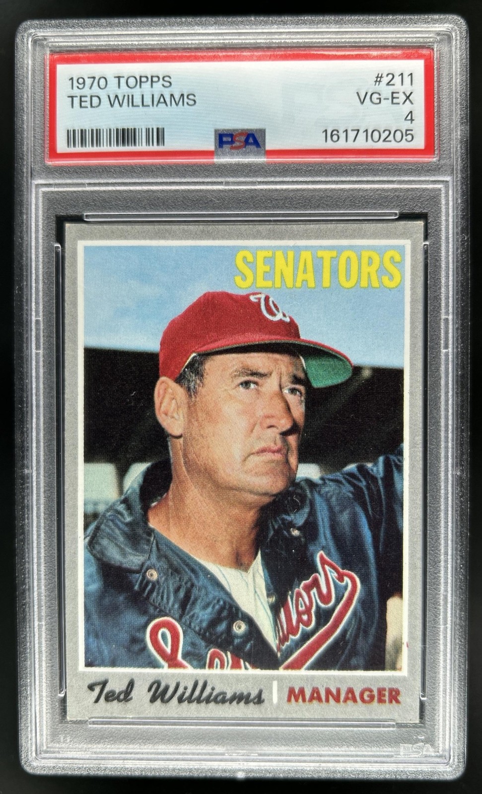 1970 Topps Ted Williams #211 Senators PSA 4