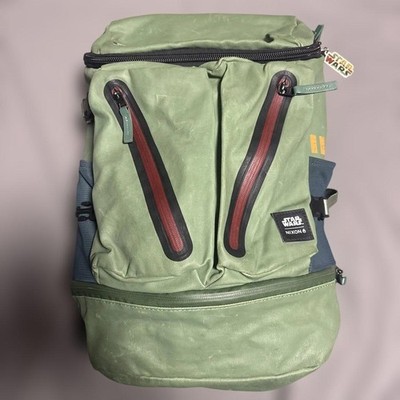 Star Wars Boba Fett Nixon Backpack Green Used Canvas 16.5L