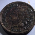 1864 Wood grain toned Indian Head Small Cent BN Circulated Business Bronze