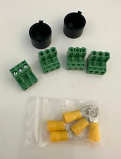 Various electrical components, Inc green terminal blocks & yellow crimp connect
