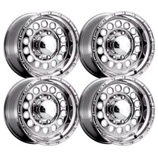 (Juego-4) Llantas Raceline Rockcrusher pulidas 16x10 8x6,5/8x165,1 -24 mm llantas 16"