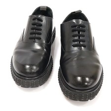 Valentino Black Leather Rockstud Punky-ch Platform Derby Shoes 43.5 123943855