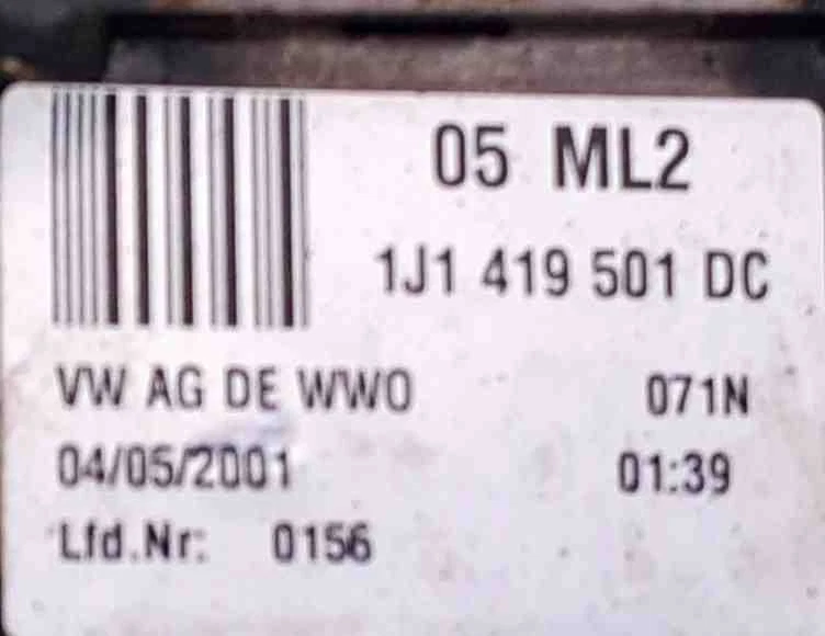 VW GOLF IV Variant 1J5 1j1419501 Steering Wheel Axle Set 1.90 Diesel 11745829 - Bild 2 von 2