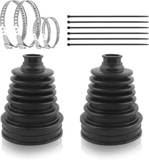 2PCS CV Boot Repair Kit includes 4 Stainless Steel Clamps & 6 Cable Ties,CV Axle