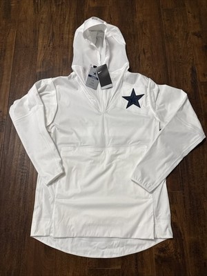 NWT Nike Dallas Cowboys White On Field Hoodie CK5754-100 Men s Size Small