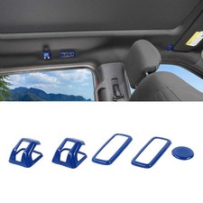 Blue Full Center Console Interior & Exterior Cover Trim Kit For Ford F150 2021+